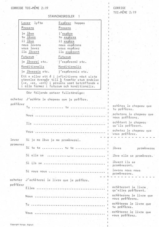 exempel corrige toi-meme